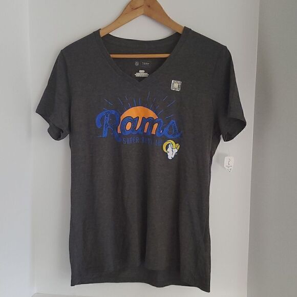 Los Angeles Rams Football Super Bowl LVI Women's Shirt NWT Size L - Picture 1 of 9